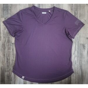 Pearl Izumi Cycling T-Shirt Womens XL Purple V-Neck Short Sleeve Activewear